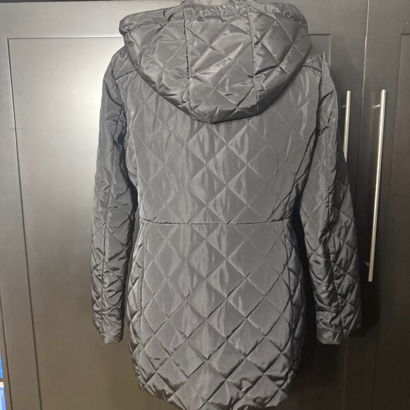 Lauren Ralph Lauren Quilted Black Hooded Coat (Size L) - Picture 4 of 10